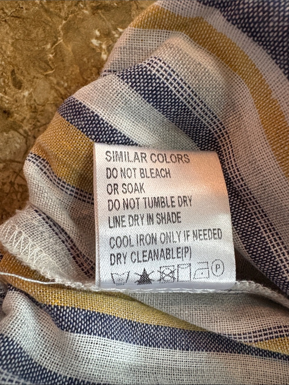 PAPILLON Striped Blue and Yellow Drawstring WIDE LEG Pants NWT size L - Picture 9 of 11
